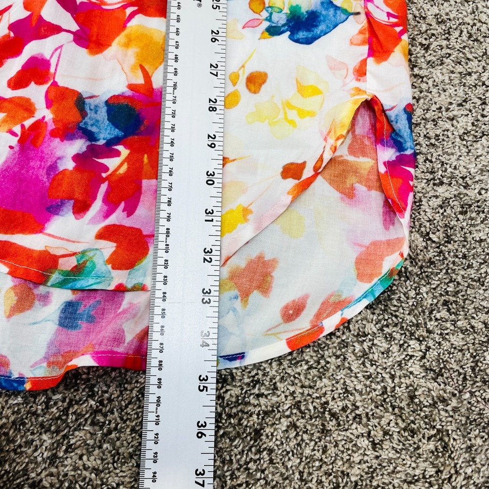 Soft‎ Surroundings Size XL Sleeveless Collared Shirt Dress Rayon Multicolor - Picture 7 of 7